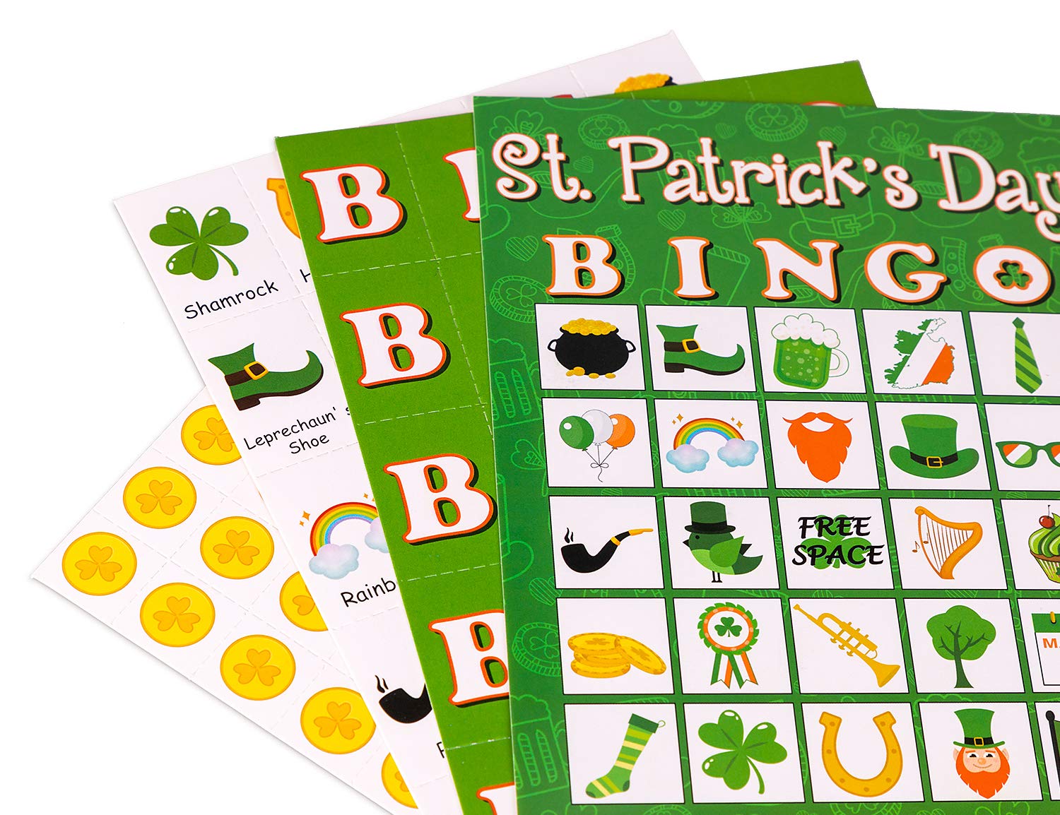 Amazon.com: Moon Boat 32 Players St. Patrick's Day Bingo Game Shamrock  Party Favors/Supplies : Toys & Games