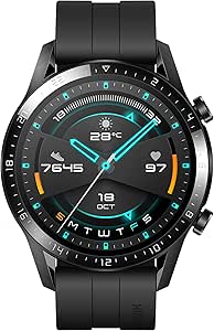 HUAWEI Watch GT 2 Smartwatch 46 mm, Durata Batteria fino a 2 Settimane, GPS, 15 Modalità di Allenamento, Display del Quadrante in Vetro 3D, Chiamata Tramite Bluetooth, Matte Black