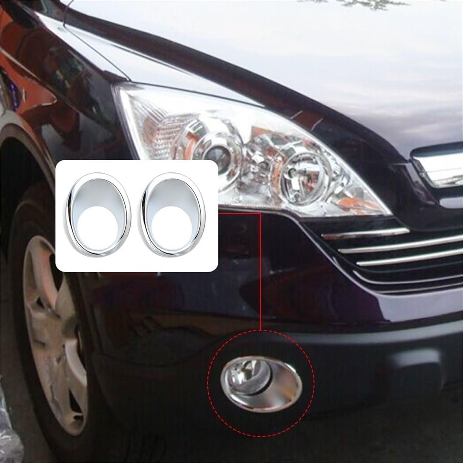 Per CR-V Per CRV 2009-2007 Paraurti anteriore Fendinebbia