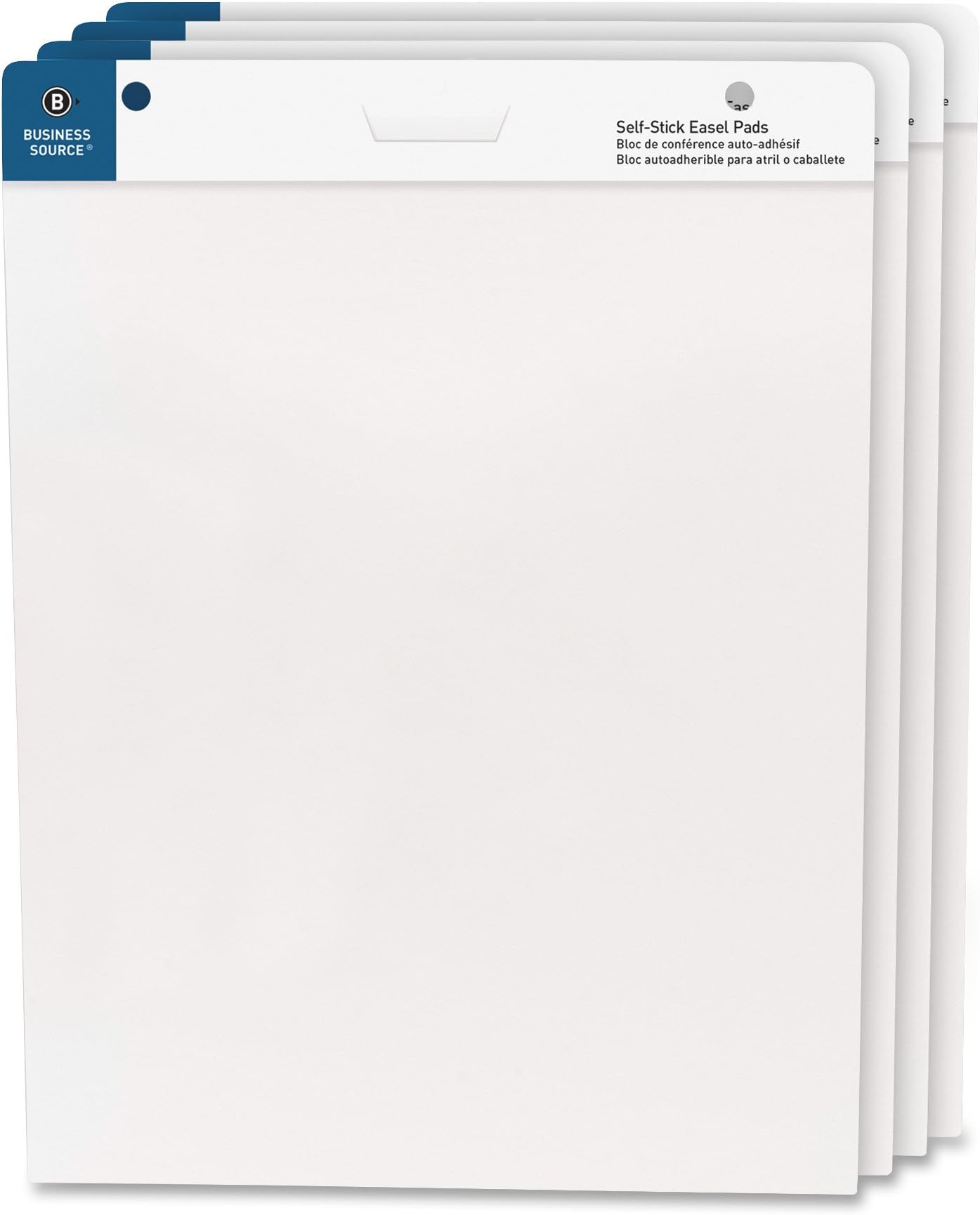 Business Source 25"x30" Self-Stick Easel Pads, 4/Pack (38592),White
