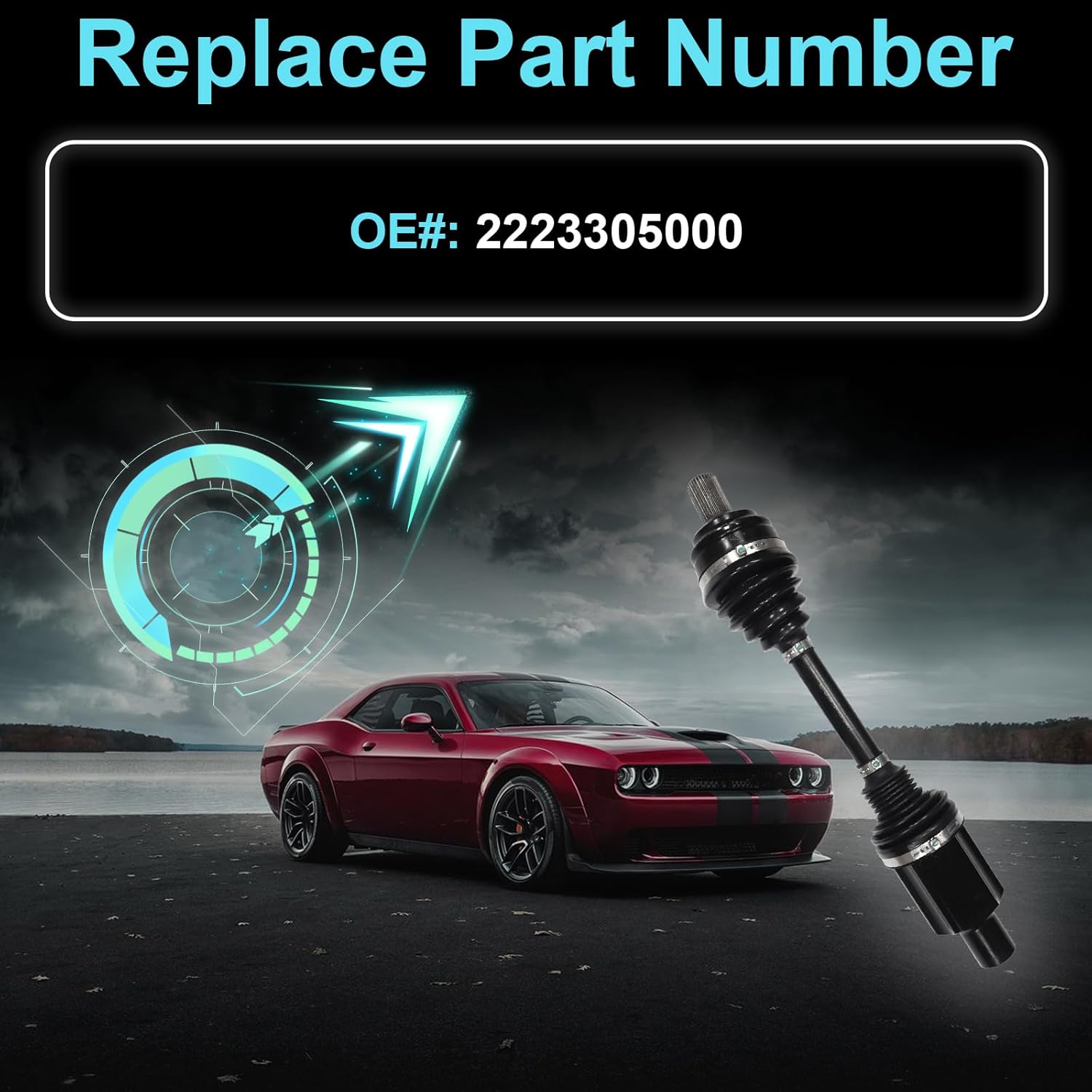 2223305000 Front Left CV Axle Shaft Fits for Mercedes W222 W217 Maybach S550 Maybach S560 S450 S550 S560 2014 2015 2016 2017 2018 2019 3.0 4.0 4.7L OE 2223305000 A2223305000