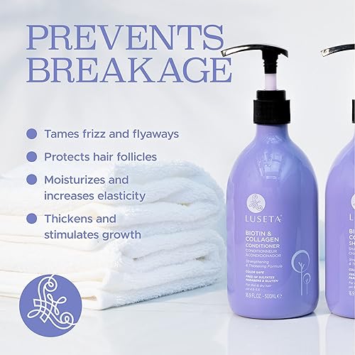 Miniatura 2 de Luseta - Champú de biotina y colágeno para crecimiento del cabello 169 onzas champú para pérdida de cabello para hombres y mujeres champú para