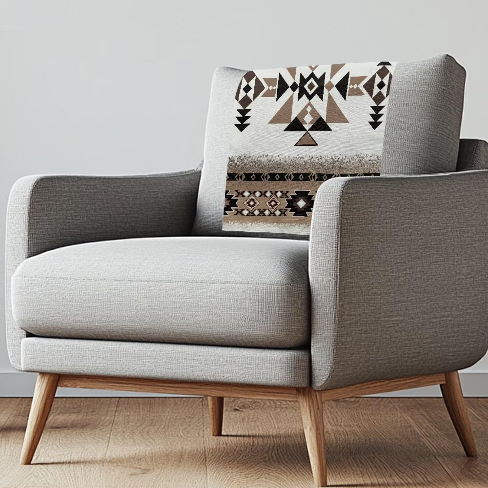 Lot de 2 housses d'appui-tête de canapé vintage - Antidérapantes et inclinables - Gris