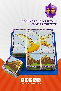 KÜPSS Dinosaurs 3D Puzzle Series 1 - (9 Cube 6 Dinosaur Puzzle)