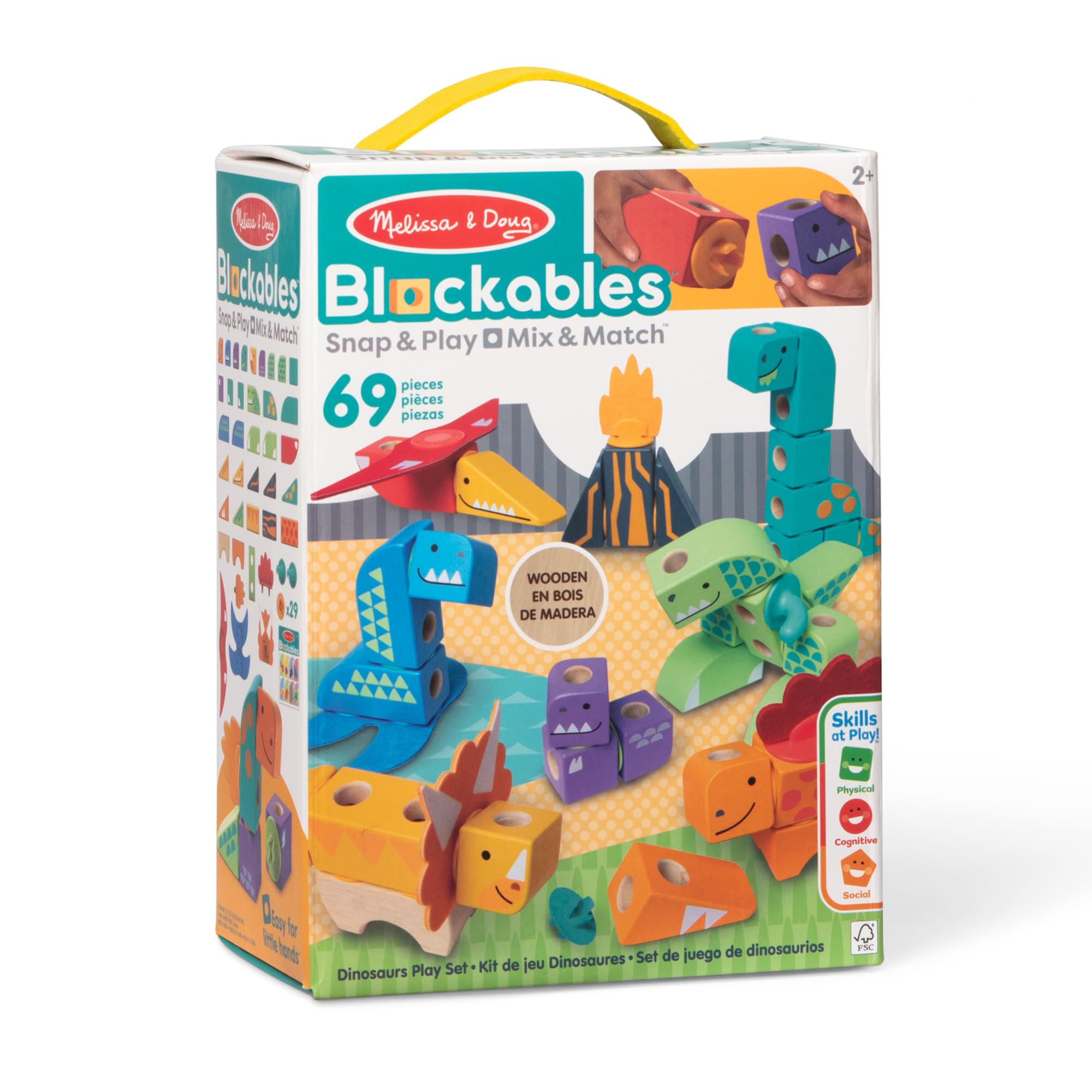 Melissa & Doug Dinosaur Block Set - Build & Play! -9 Melissa & Doug Dinosaur Block Set - Build & Play! -9