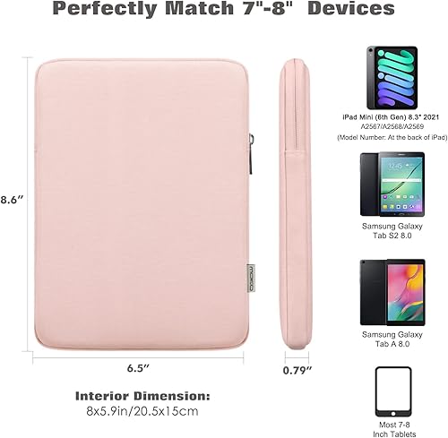 Vista 138 de MoKo Funda para tablet de 12.9 pulgadas para iPad Pro M4 y Air M2 2024, iPad Pro 12.9 M2 y M1, Galaxy Tab S8+/S9+ 12.4, bolsa de poliéster claro