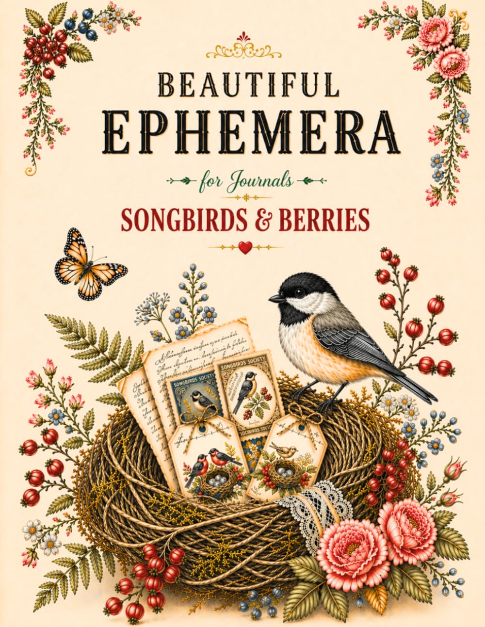 Songbirds & Berries: Beautiful Ephemera for Junk Journals, Scrapbooking & Collage Art