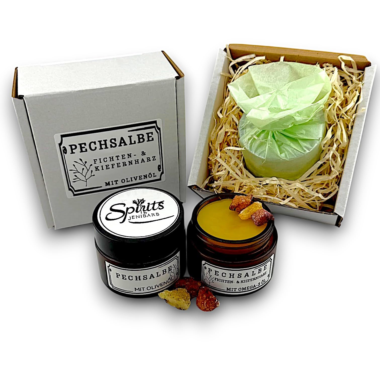 Bio PECHSALBE HARZSALBE | natürliches Fichten und Kiefern Baumharz | aus Österreichs Wäldern | reines Naturprodukt | ohne Konservierungsstoffe | traditionelles Rezept (Olivenöl, 50ml)