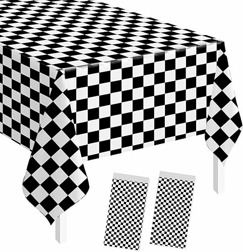 Miniatura 21 de SietDESEO Paquete de 2 manteles de plástico color rojo de 54 x 108 pulgadas, desechables de alta calidad para mesa rectangular, para bodas, baby