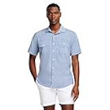 Mens Sunshield Performance Button Down Short Sleeve Shirt