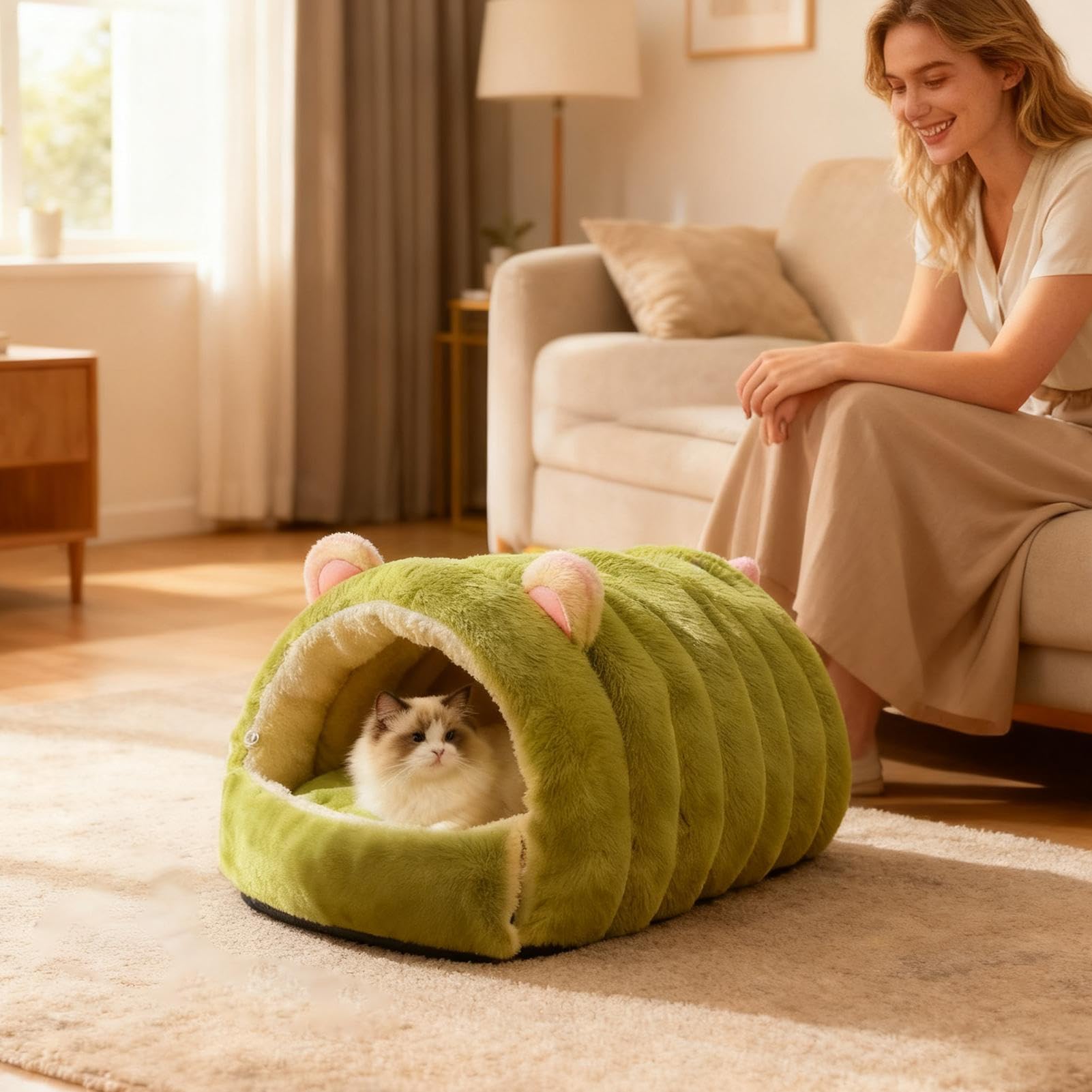 Cuccia Grotta Per Gatti Lavabile Con Copertura Piccola Cuccia Per | Casa Per Rilassante A Forma Di Per Casa Appartamento Camera Soggiorno