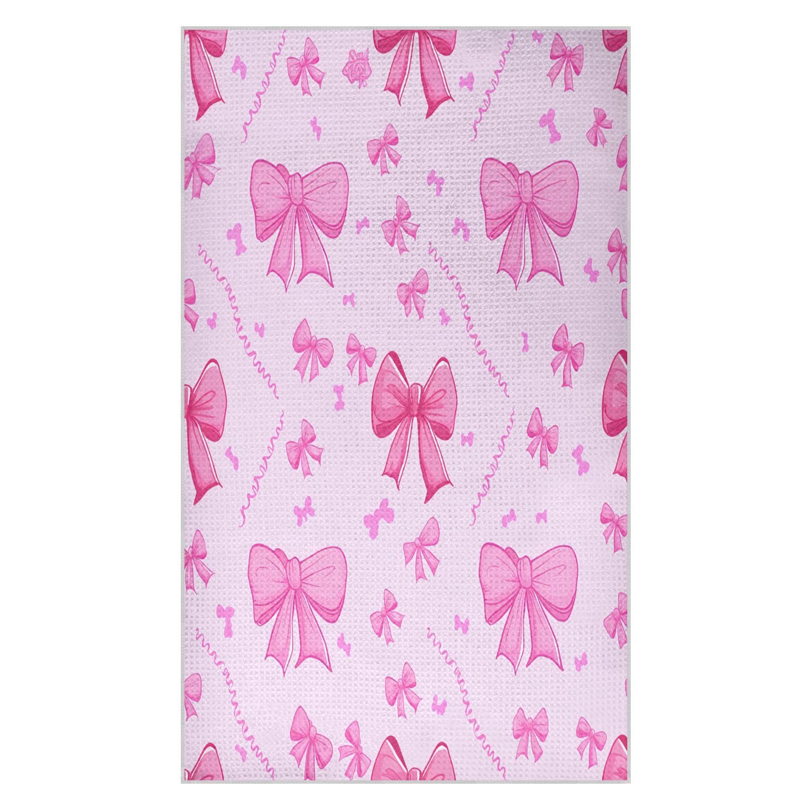 JiangGgen Bows Kitchen Towel 1-Pack Soft Absorbent Dish Towel