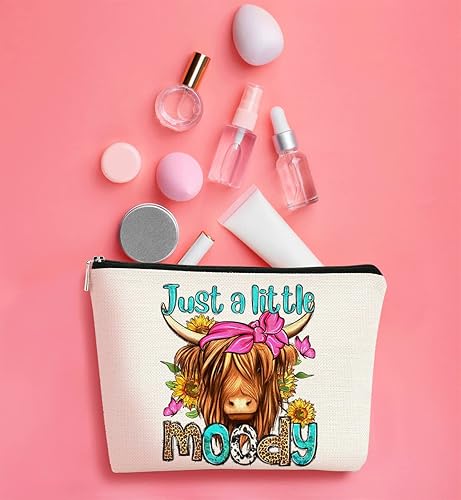 Miniatura 8 de BARPERY Western Heifer - Bolsa de maquillaje para niñas, vaca, café, bebida, vaquera, girasol, helado, cactus, rancho, bolsa de maquillaje, bolsa de