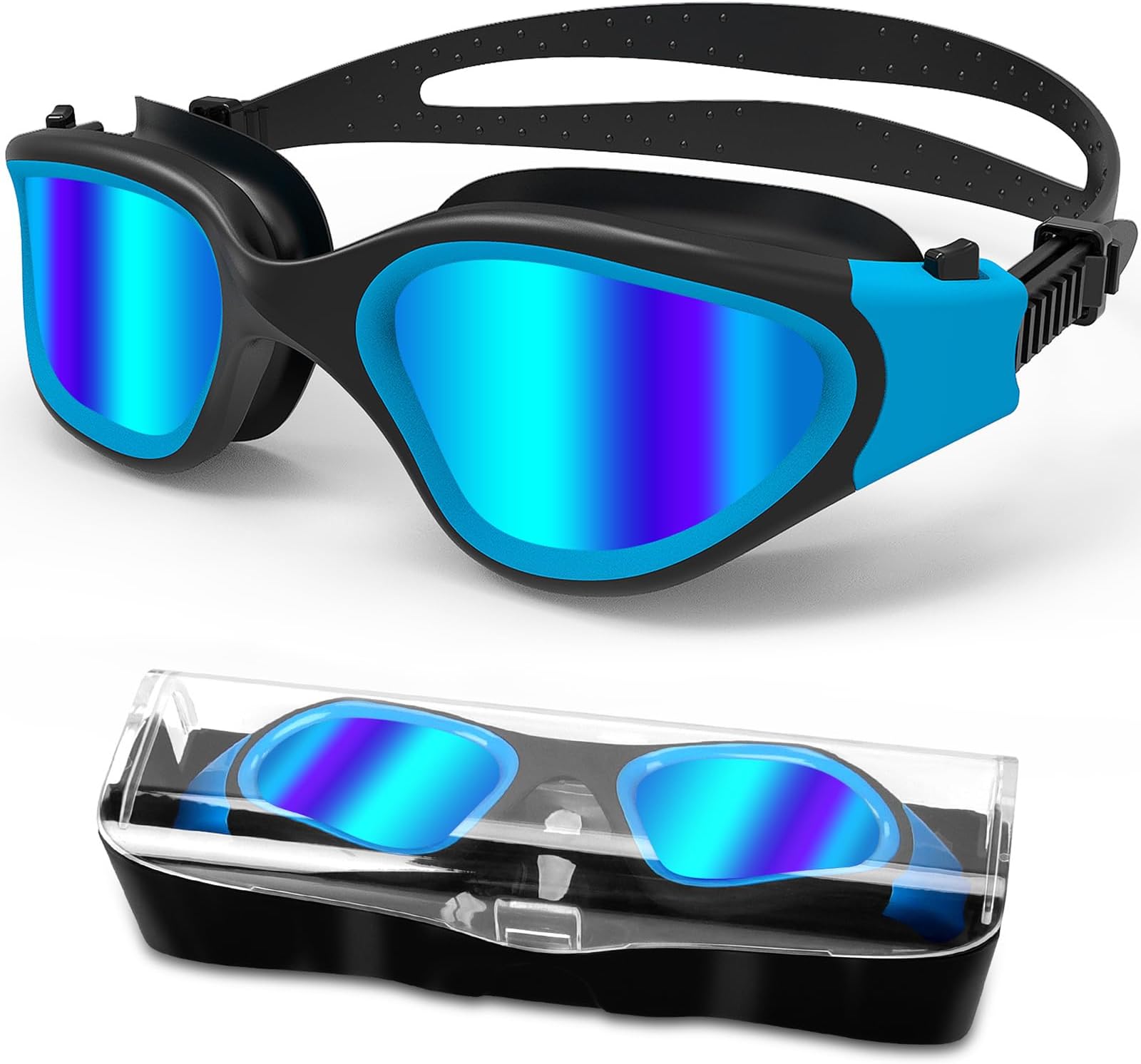 Swimming Goggles Anti Fog Anti UV No Leakage,Swim Goggles Soft Silicone Clear Vision Easy to Adjust for Adult Men Women Teenager