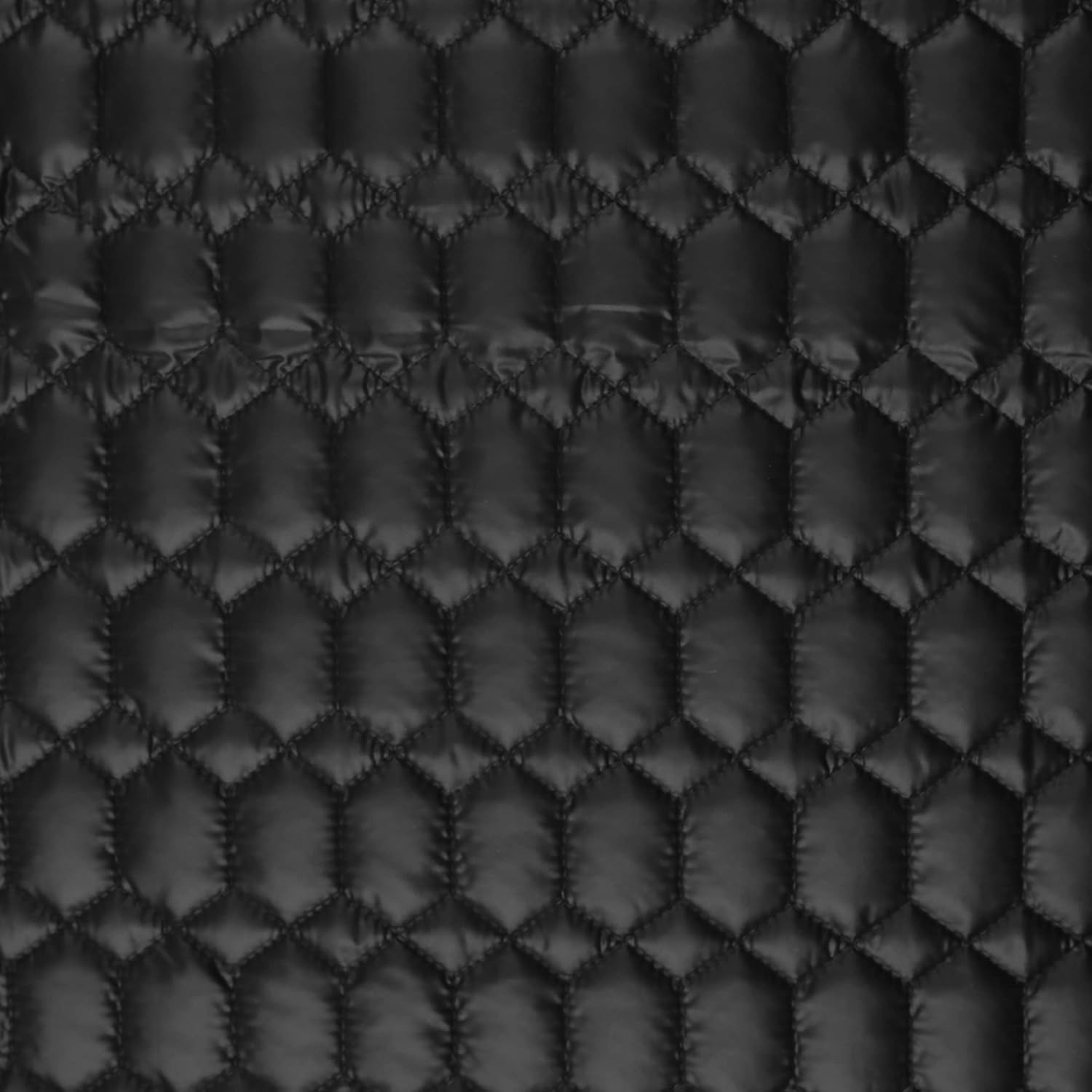 Mook Fabrics Quilted Poly Hexagon W/R 5 OZ, Black Cut by The Yard Arts, Crafts