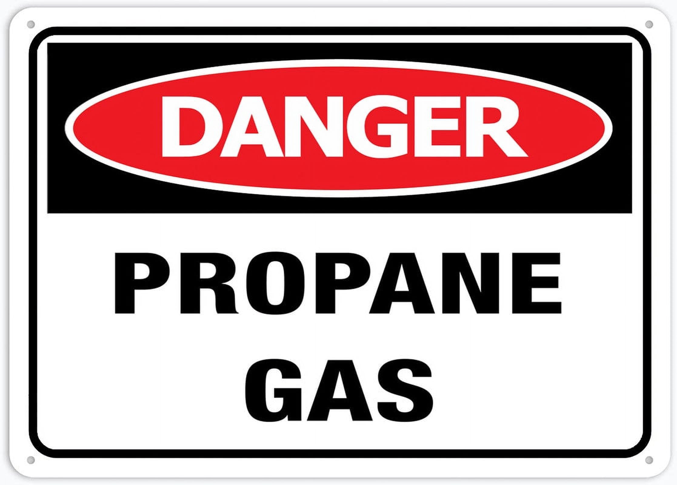 Danger Propane Gas Warning Tin Sign 12"x8" - Home, Kitchen, Farm, Garden, Garage Wall Decor