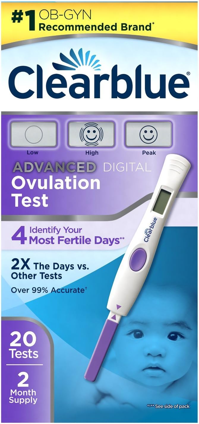 Clearblue New Advanced Digital Ovulation Test Pack of 20 Sticks from United Kingdom Fast Shipping Ship Worldwide