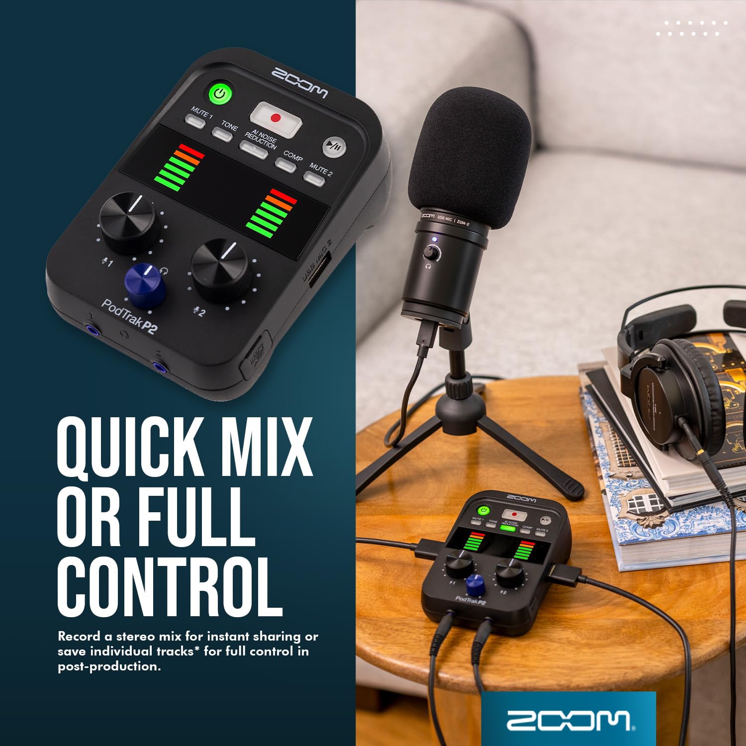 Amazon.com: Zoom Podtrak P2 Portable Podcast Recorder – 2