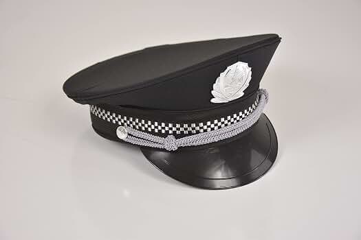 Amazon.co.jp: 警官帽子 ポリスハット コスチューム用小物 ブラック