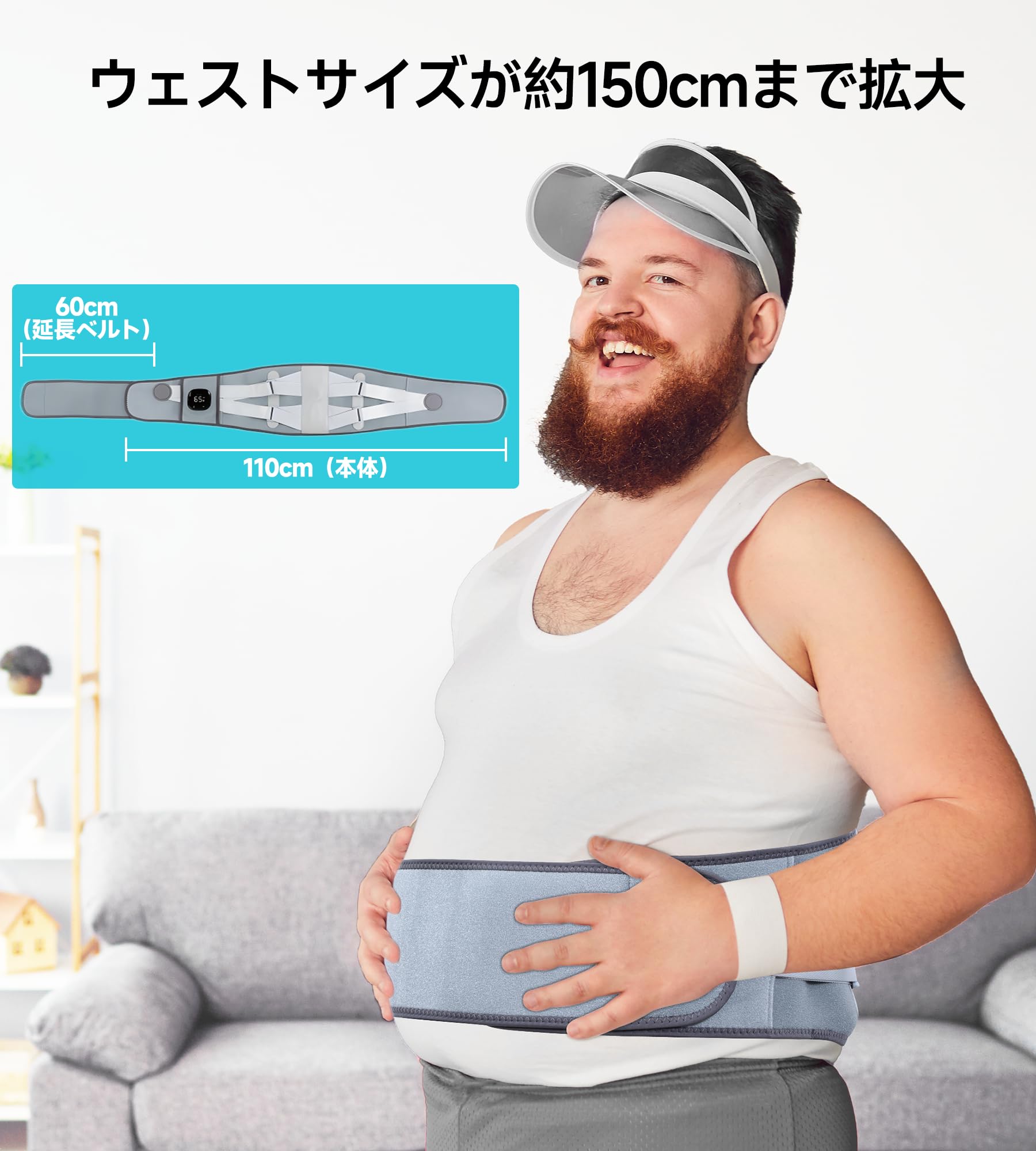 Amazon.co.jp: ALLJOY 腰痛ベルト 腰 温め 3段階温熱調整 腰サポーター
