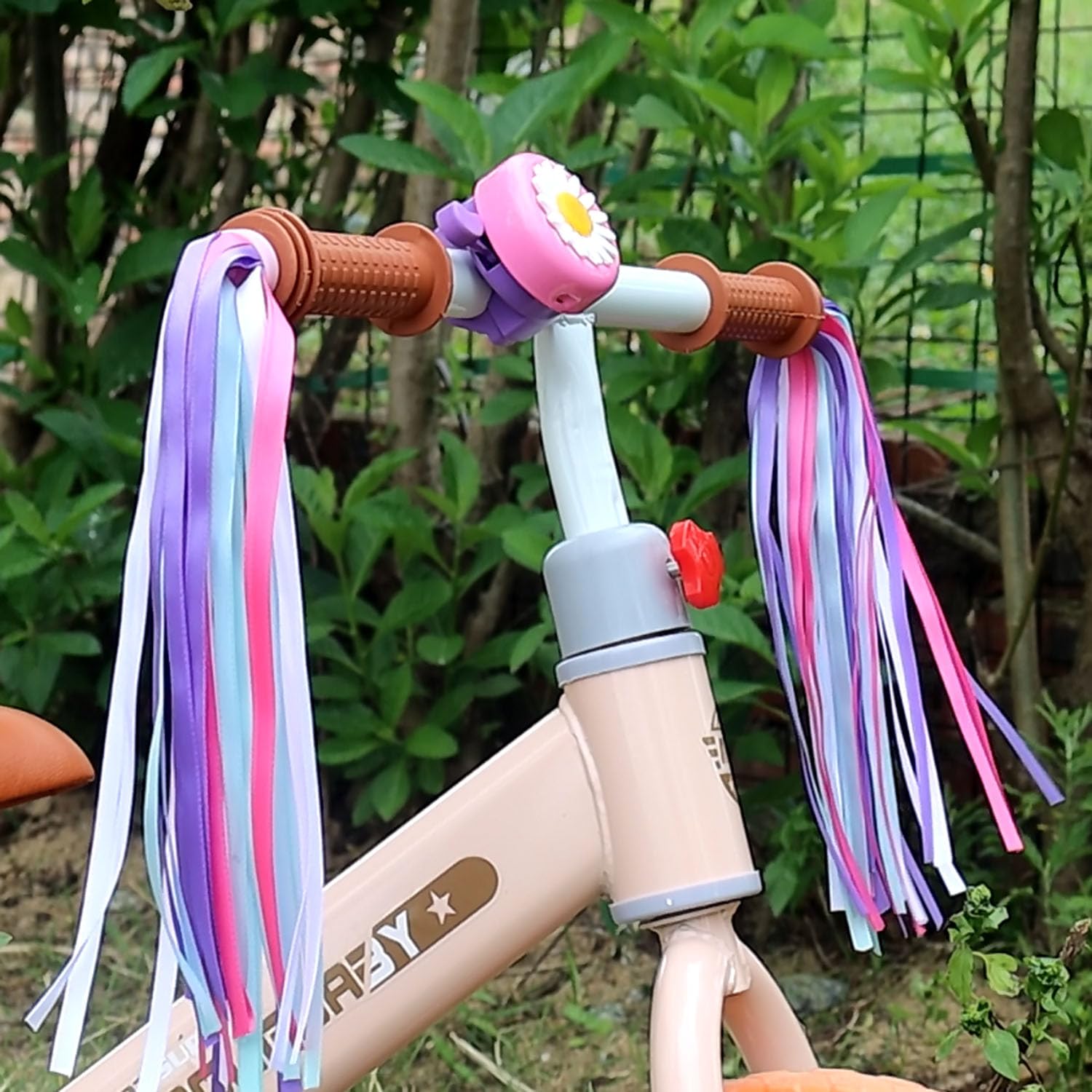 PLATT Biciclette per Bambini Manubrio Stelle Filanti Streamers, Ornamentali per Manubrio,Nastri,Manubrio Filanti Bicicletta,Frange per Manubrio 2Pcs