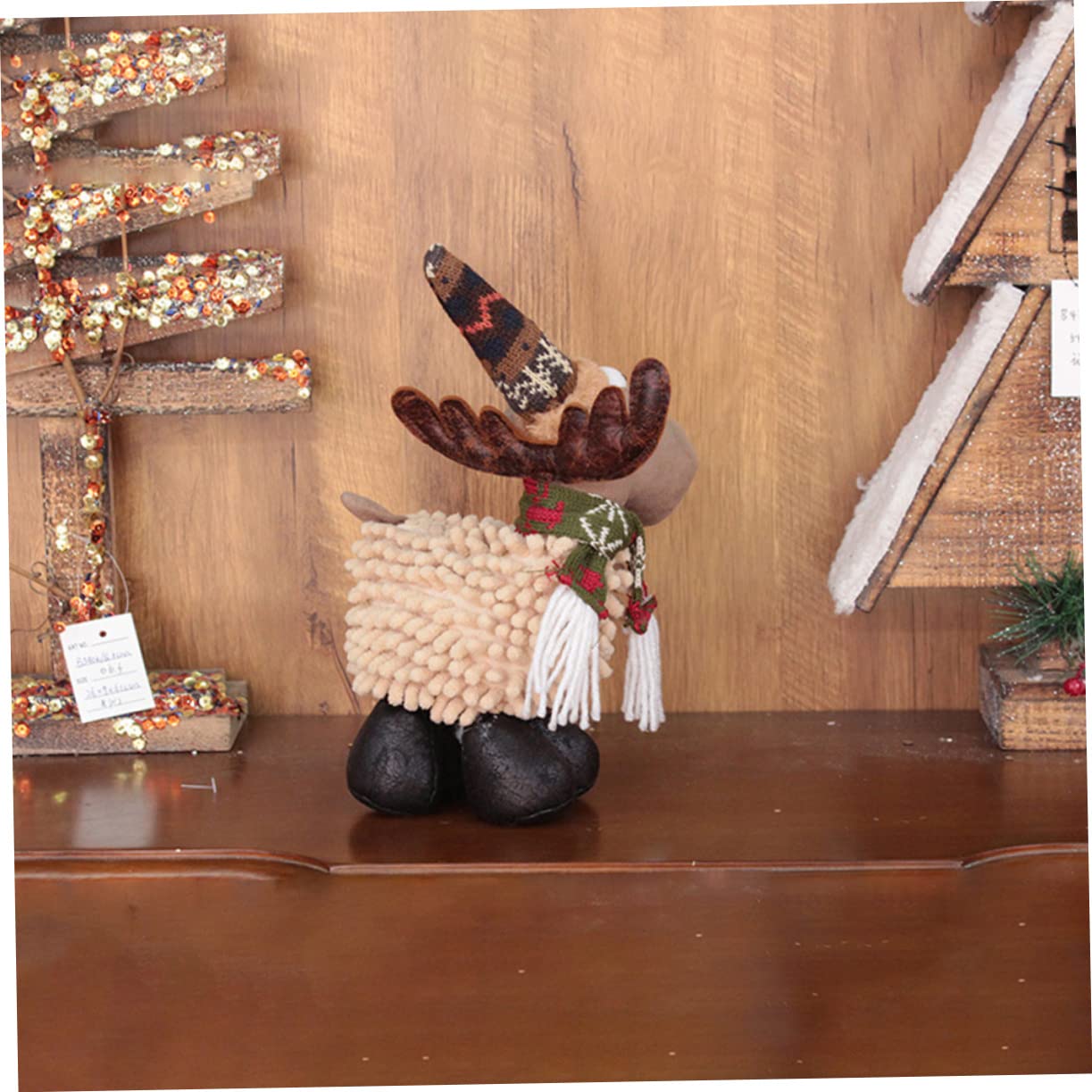 PRETYZOOM 3 Piezas Adornos de Navidad Juguetes de Peluche de Navidad Estatua de venado Feng Shui Decoraciones navideñas muñecos navideños decoración navideña de Renos muñecas de Alces Tela