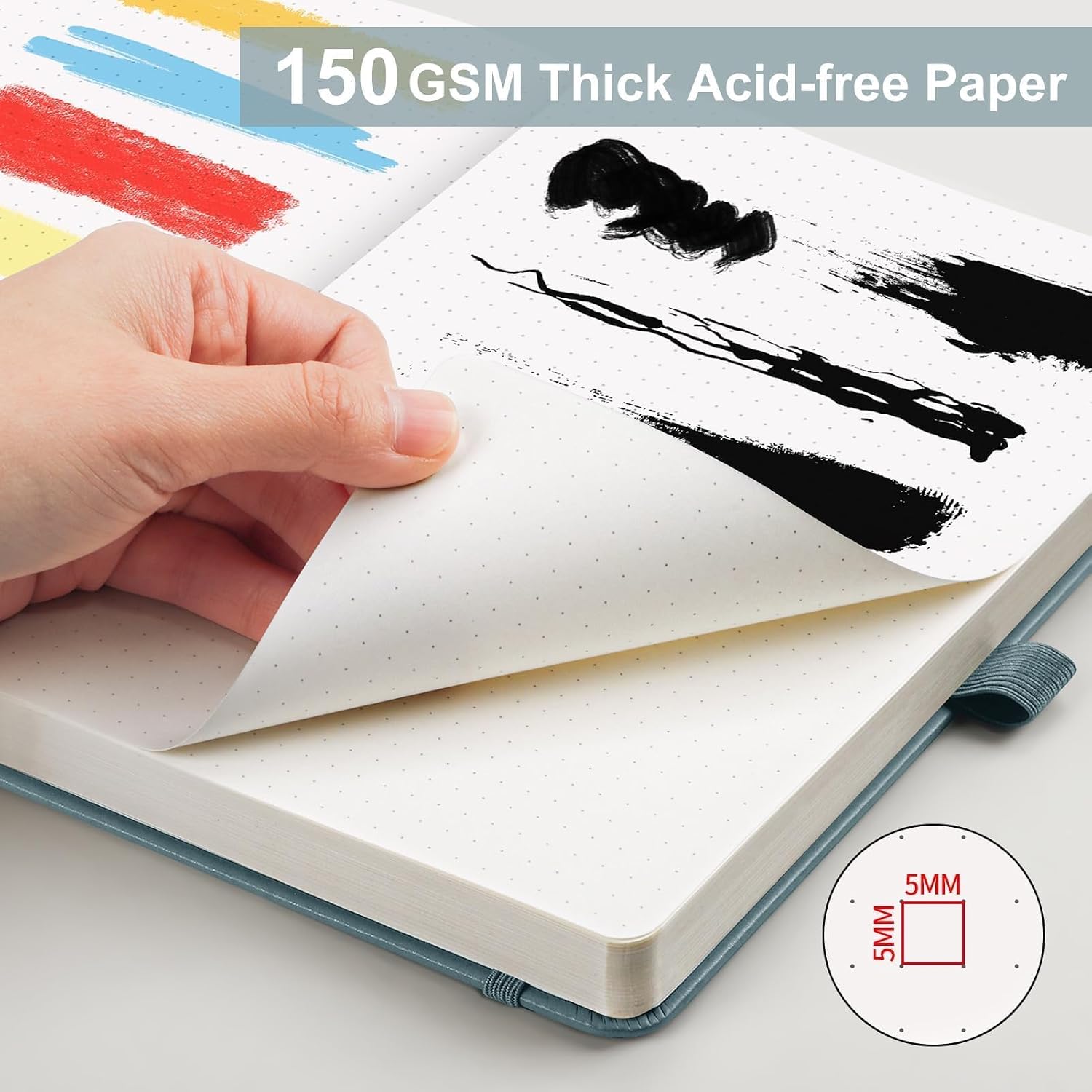 AHGXG Dotted Journal, 150 GSM Paper, 128 Pages, A5 (5.7'' X 8.3'') image 2