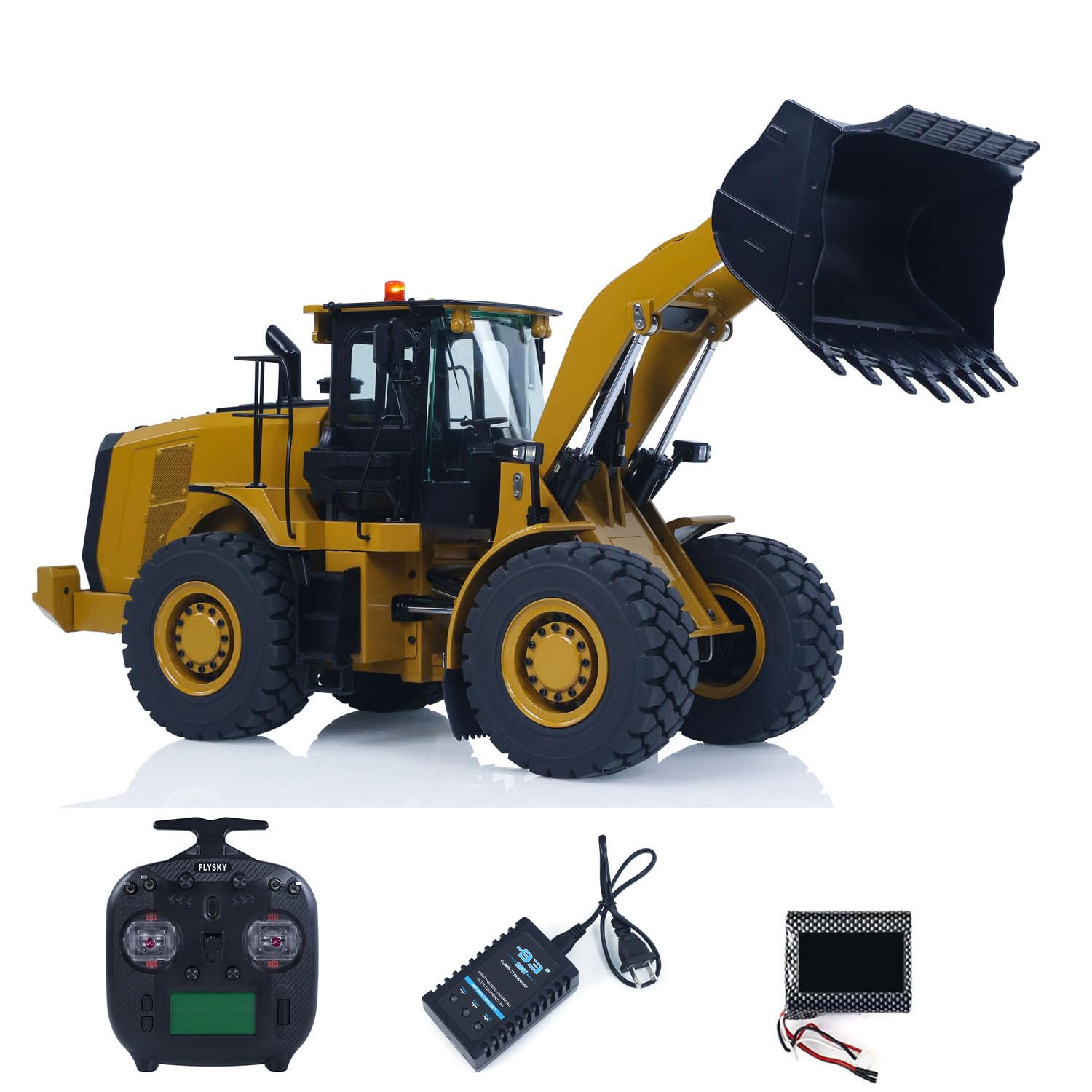 TOUCAN RC HOBBY US in Stock HUINA K966 KABOLITE 1 16 Hydraulic RC Loader Metal Hobby Construction Car