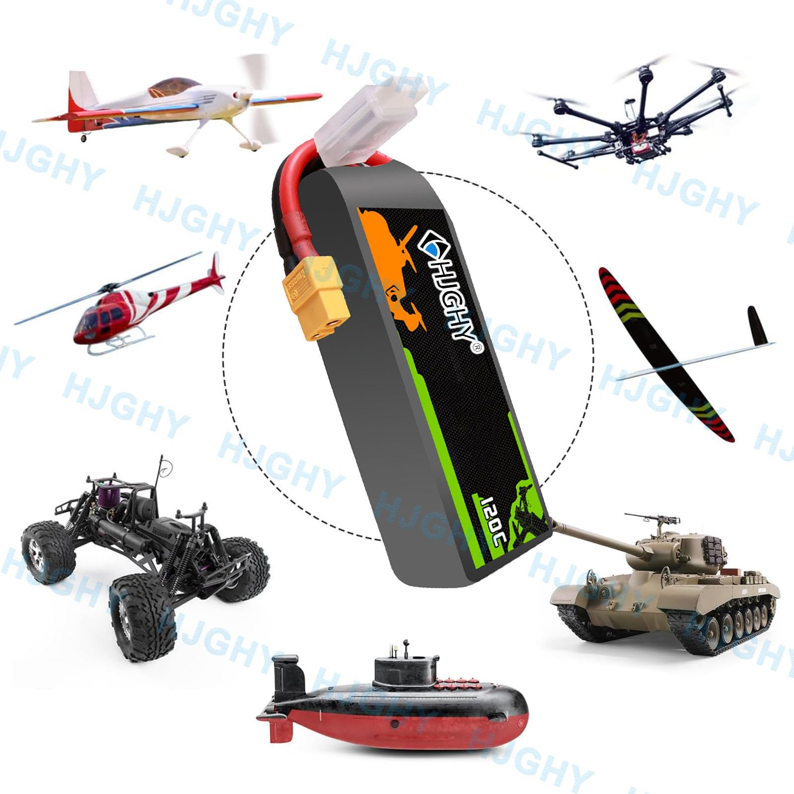 Batteria al Litio 4S/6S 14,8 V 22,2 V per Drone | Batteria per drone da corsa da 14,8V 2200mAh, batteria ad alta velocità di scarica da 22,2V 120C con BMS per motore del drone