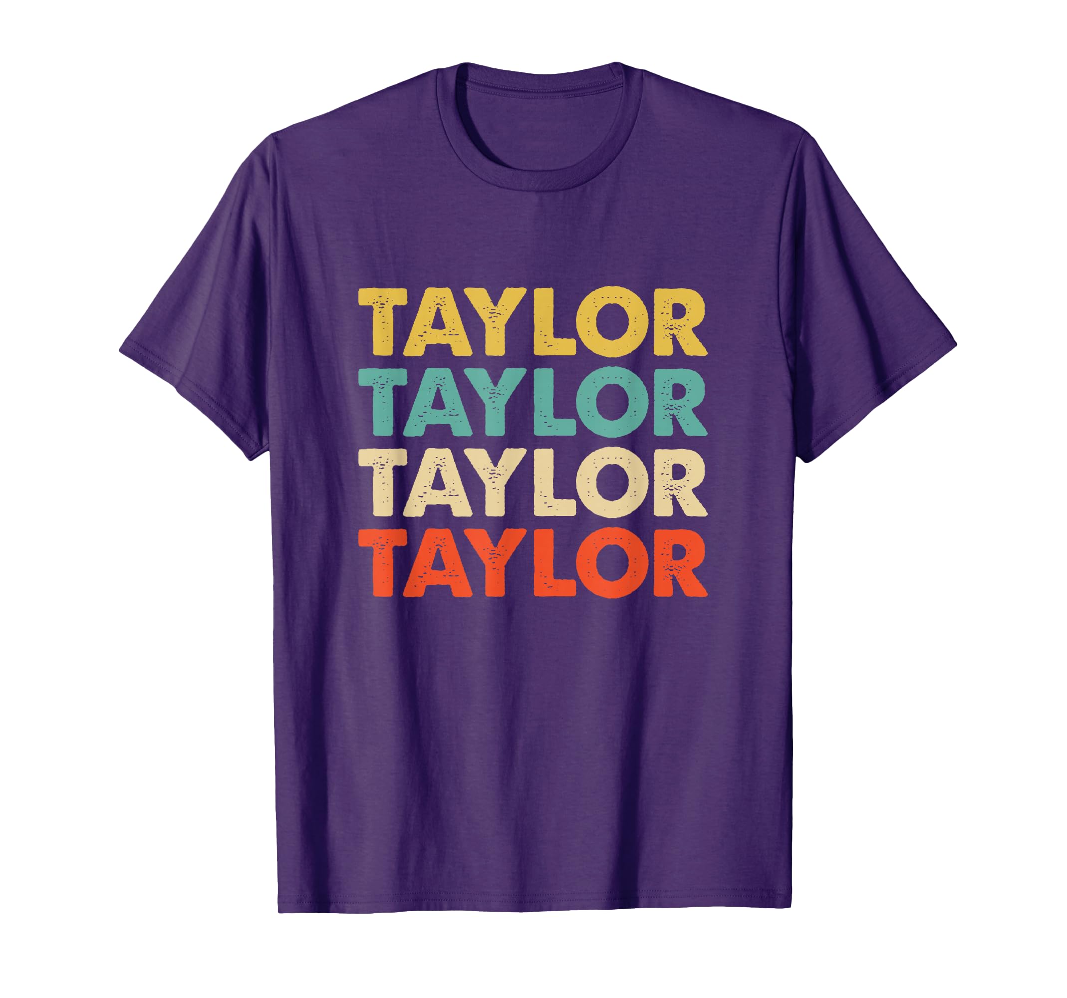 Taylor Name Shirts & Gifts Taylor Name T-Shirt Unisex-Adults Unisex-Kids Black Small Modern Crew Neck Letter Print Short Sleeve