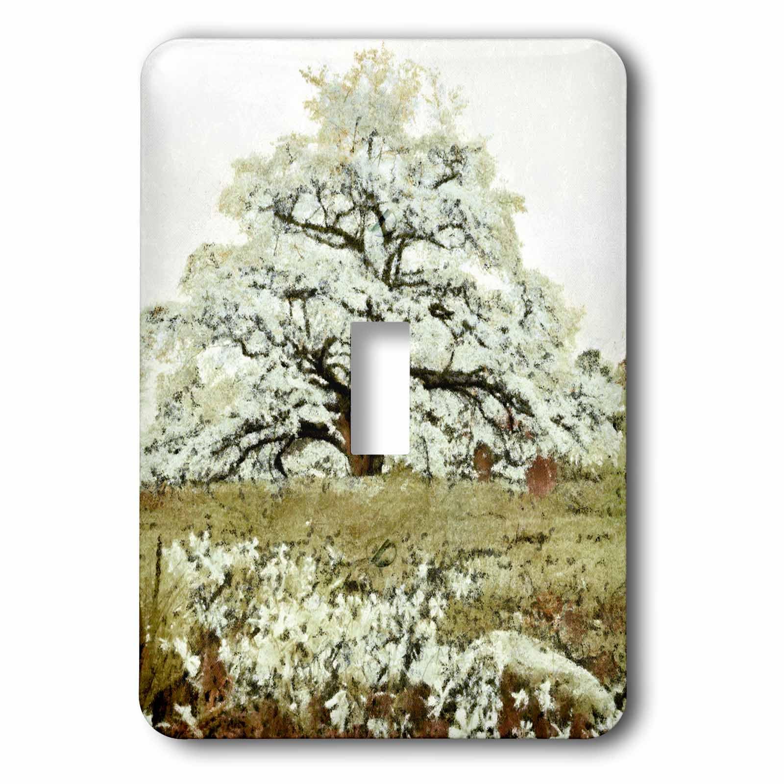 Interrupteur simple Cornouiller Arbre 3drose LSP 40590 1 pour decoration murale de maison