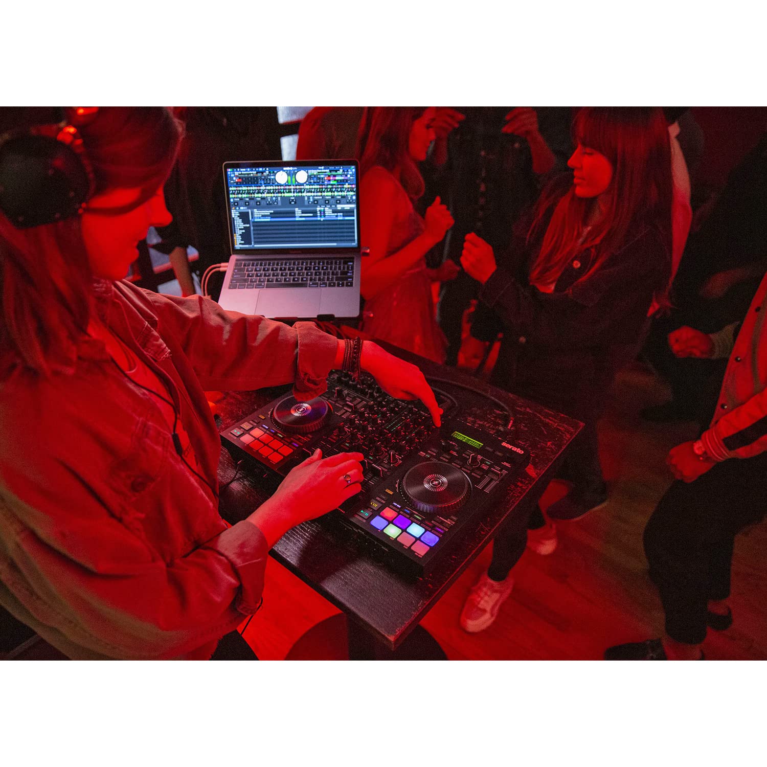 Roland D-J707M controlador móvil DJ Mezclador + keepdrum Soporte para ordenador portátil Plata