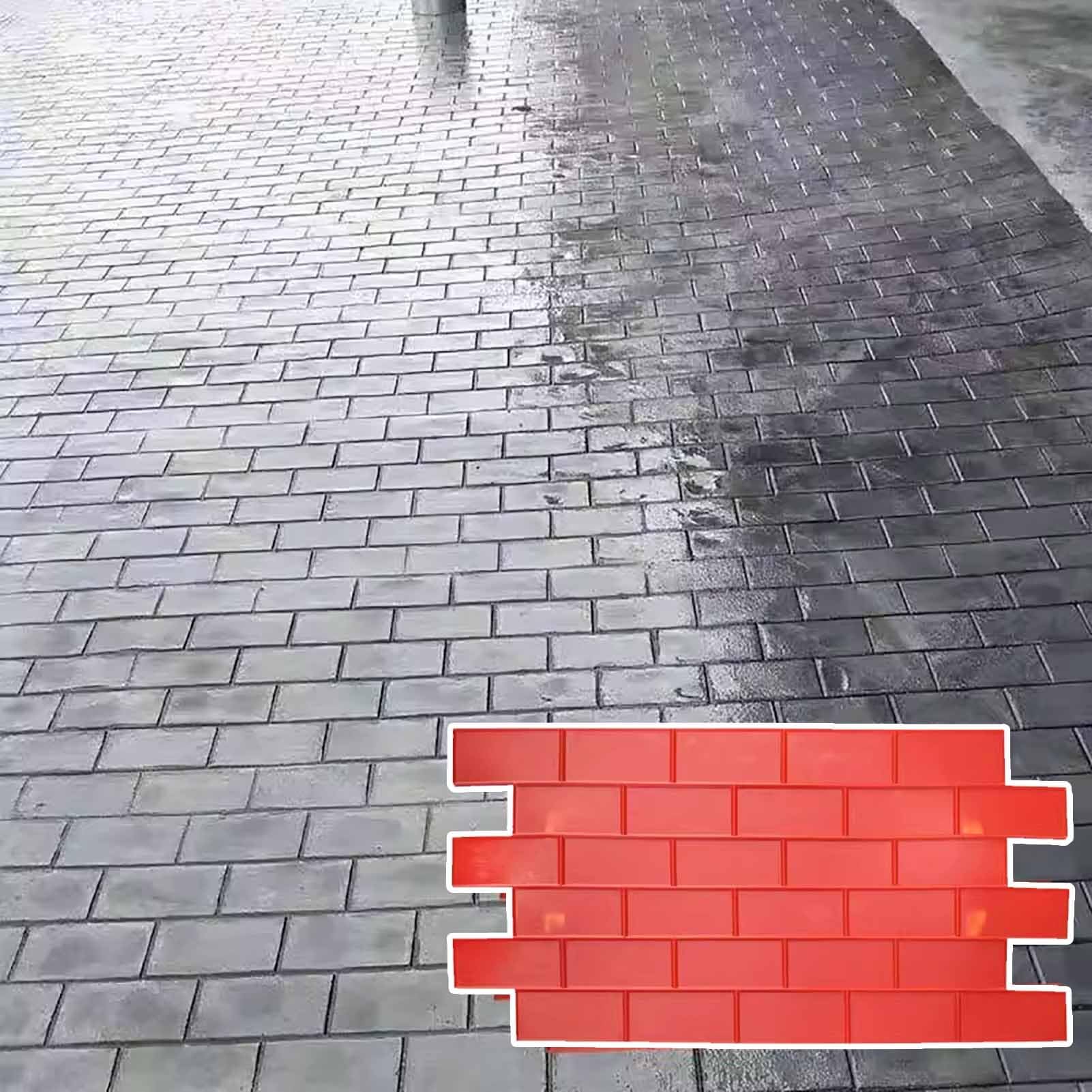 3 profesjonalne formy do stempli cementowych, wypukłe, betonowe, teksturyzujące cegły, maty do stempli, forma do stempli ogrodowych (1 szt.)