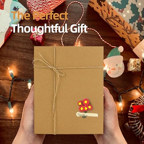 Miniatura 8 de Vienrose Kit de álbum de fotos de bricolaje con bolígrafos, cintas y calcomanías, 60 páginas, tapa dura de 8.5 x 11 pulgadas, 3 anillos, papel negro