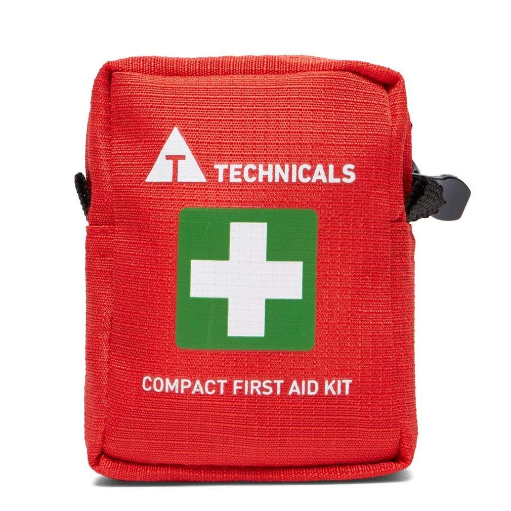 TECHNICALS Compact First Aid Kit Outdoors Camping, Red, One Size