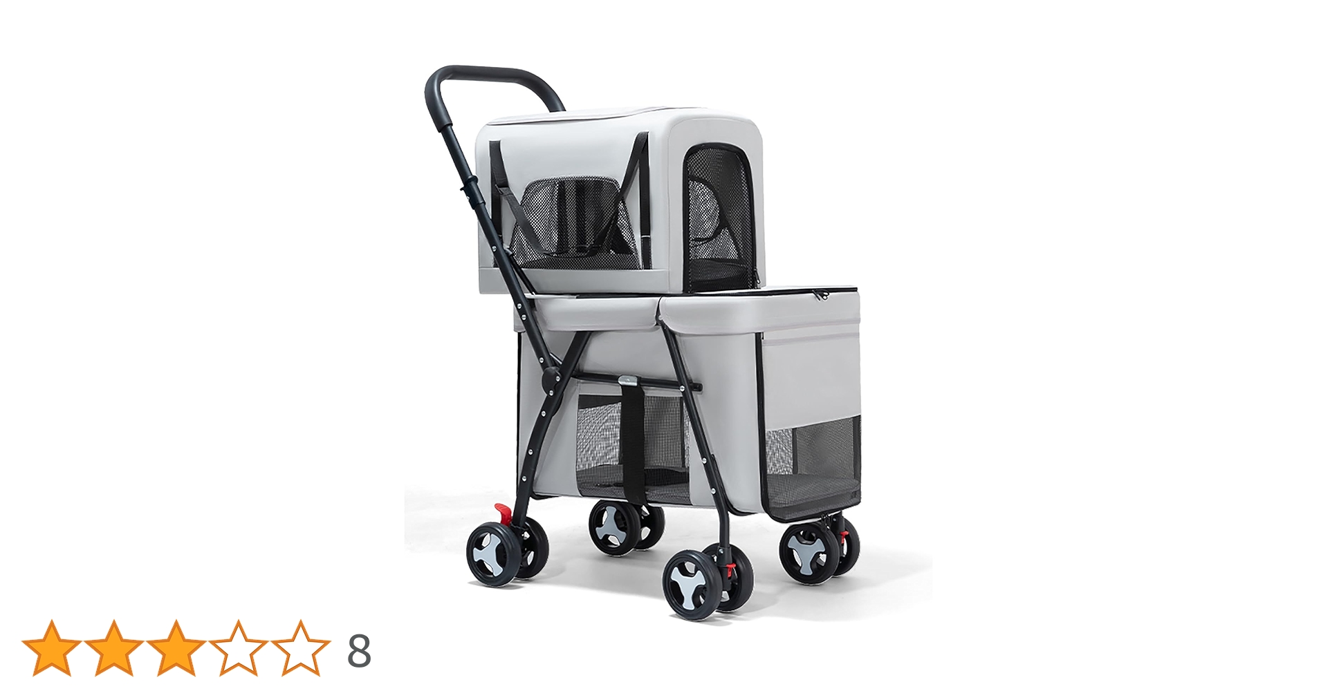 ①②セット販売23,000円　①軽量アルミ ペットカート グレー Amazon.co.jp: Kenyone ペットカート、3-in-1多機能ペット旅行