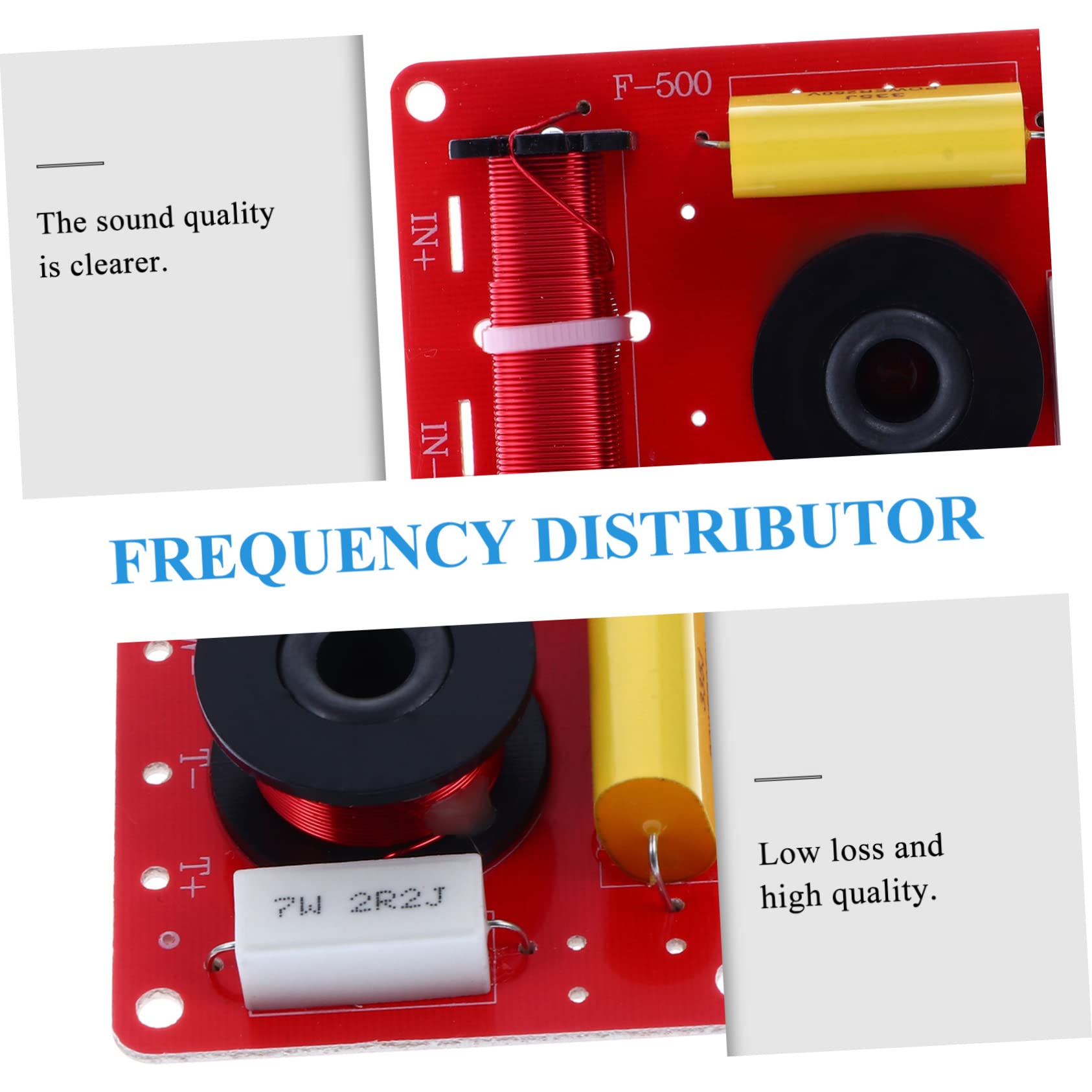 Uonlytech 2pièces Filtre De Crossover Audio pour Haut-parleurs Diviseur De Fréquence Treble Bass pour Système Audio Automobile Accessoire pour Amélioration Qualité Sonore