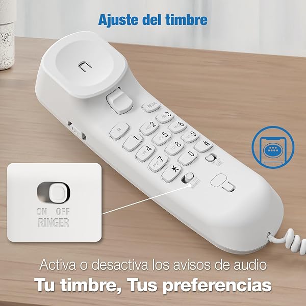 VTech Trimstyle teléfono Fijo con Cable, Control Volumen del Timbre y del Auricular, rellamada último número, Compatible con audífonos,sin alimentación eléctrica, Apto para sobremesa o Pared | CD1100 - 4