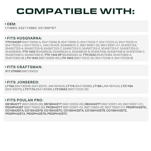 Miniatura 43 de UDC Parts 954-05040 954-0241A Correa de transmisión superior para Troy Bilt Pony Craftsman T110 MTD Cub Cadet Huskee LT4200 754-0241A 754-05040