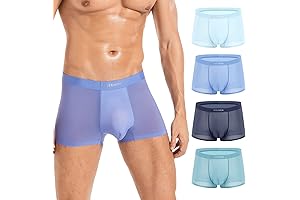 Men's 4-Pack Ice Silk Cotton Modal Boxer Briefs
