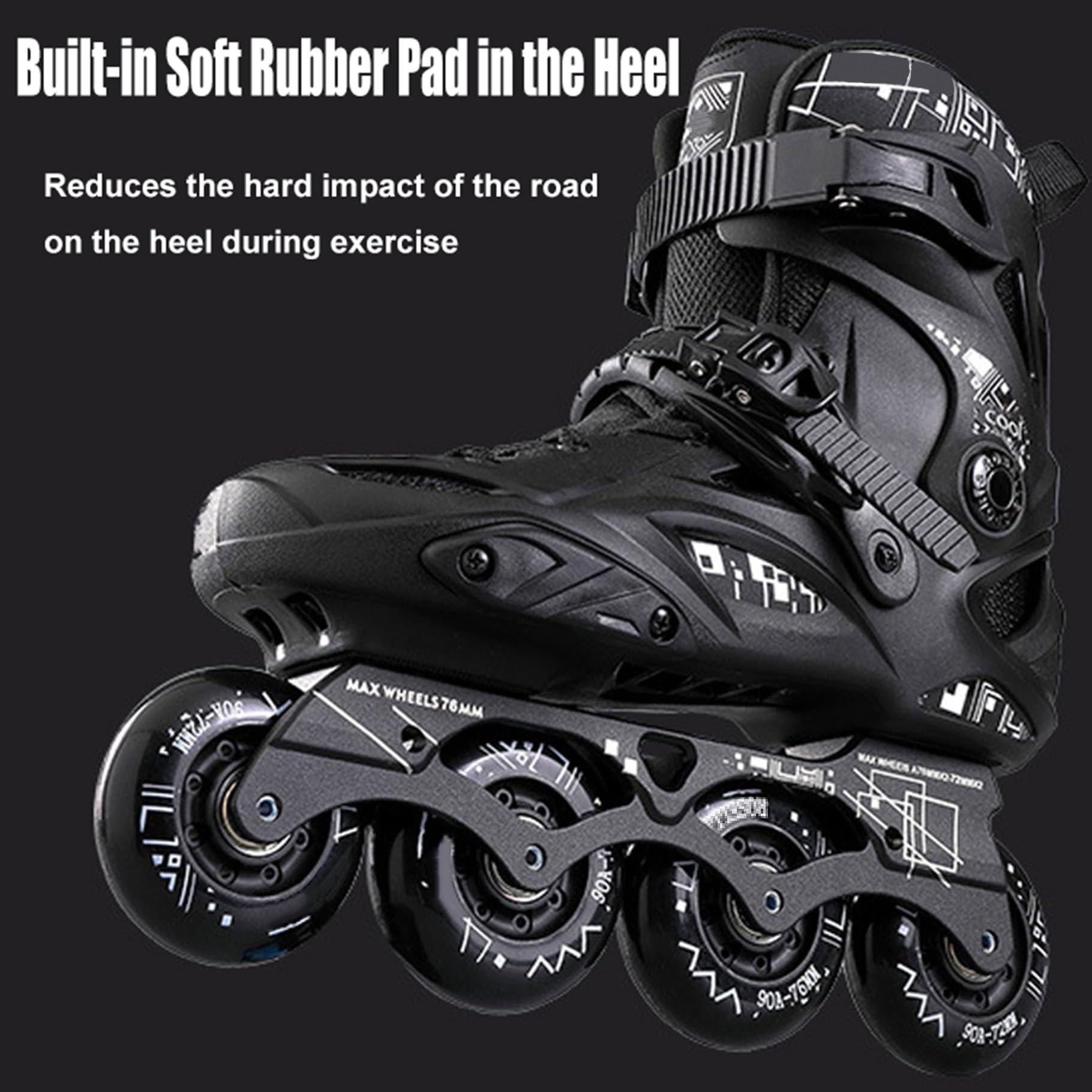 Patines En Linea Adulto, Patines 4 Ruedas Profesionales, Forro Lavable, Triple Protección De Seguridad, Rueda De PU Resistente Al Desgaste De 90 A, Regalo De Cumpleaños Esperado