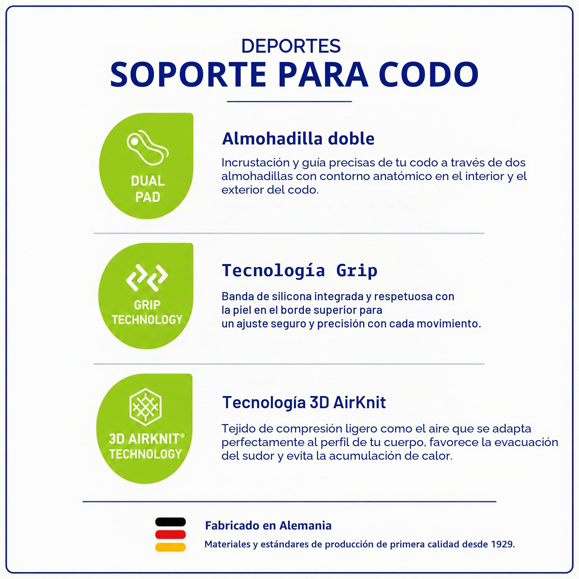 BAUERFEIND Codera para codo de tenis y codo de golfista, unisex