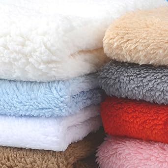 Sherpa Fleece Fabric for Pet Beds, Comfortable and Soft Faux Sheep Wool Fleece Fabric Material, Cuddly Texture Versatile Faux Fur Fabric for Home Decor, Sewing Enthusiasts, Blankets, 50x160cm Color