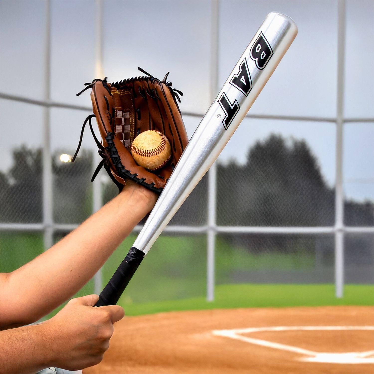 Baseballschläger - Baseball Schläger ohne Logo aus Holz oder Alu - Baseball Freizeit Sport Training Outdoor