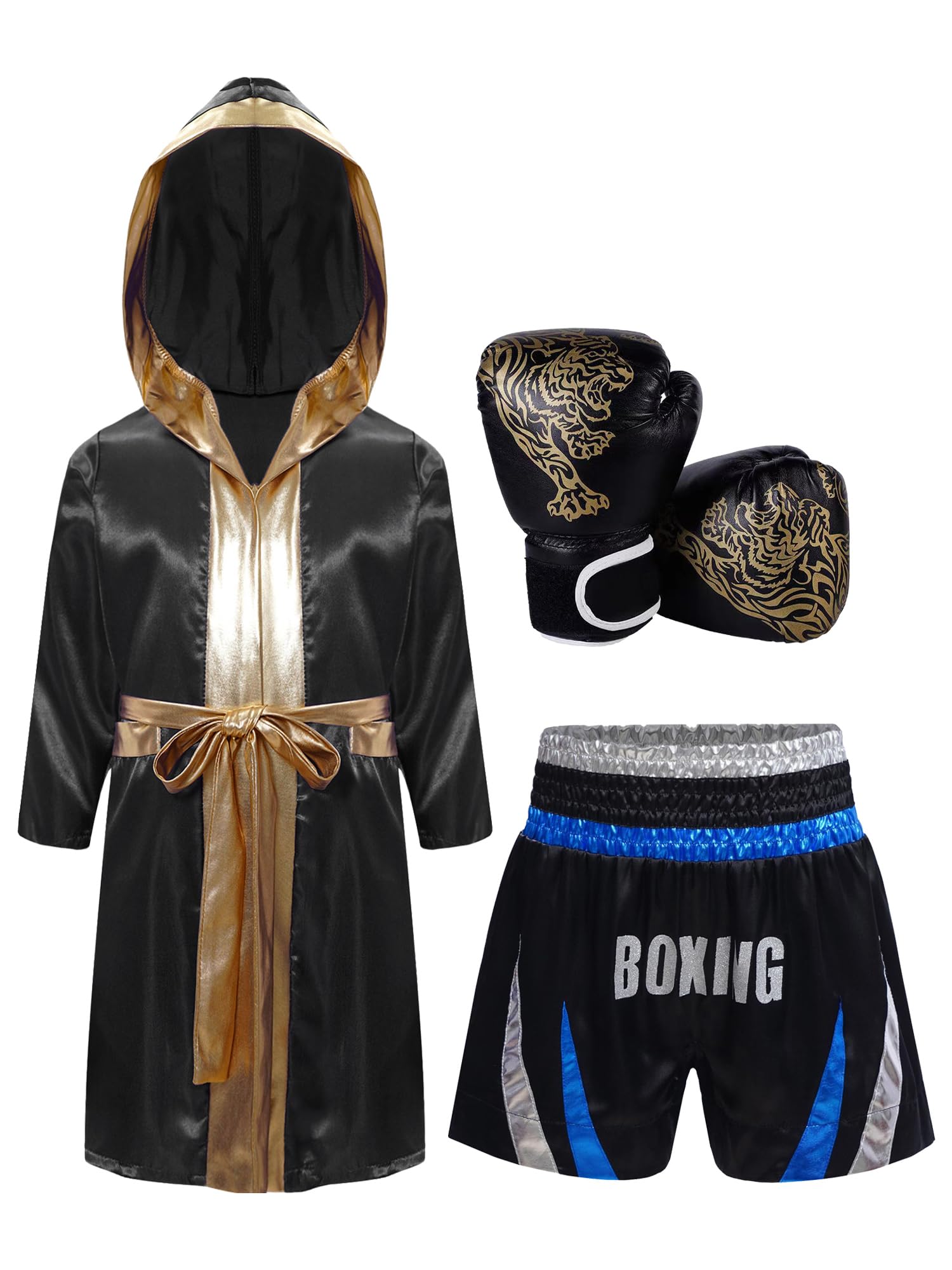 Agoky Outfit da box per bambini - completo con mantello e guanti a stampa