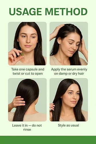 Miniatura 6 de Nova Glowdrop - Suero de tratamiento capilar, para el crecimiento del cabello, cápsula de aceite de suero capilar para mujeres y hombres, 40