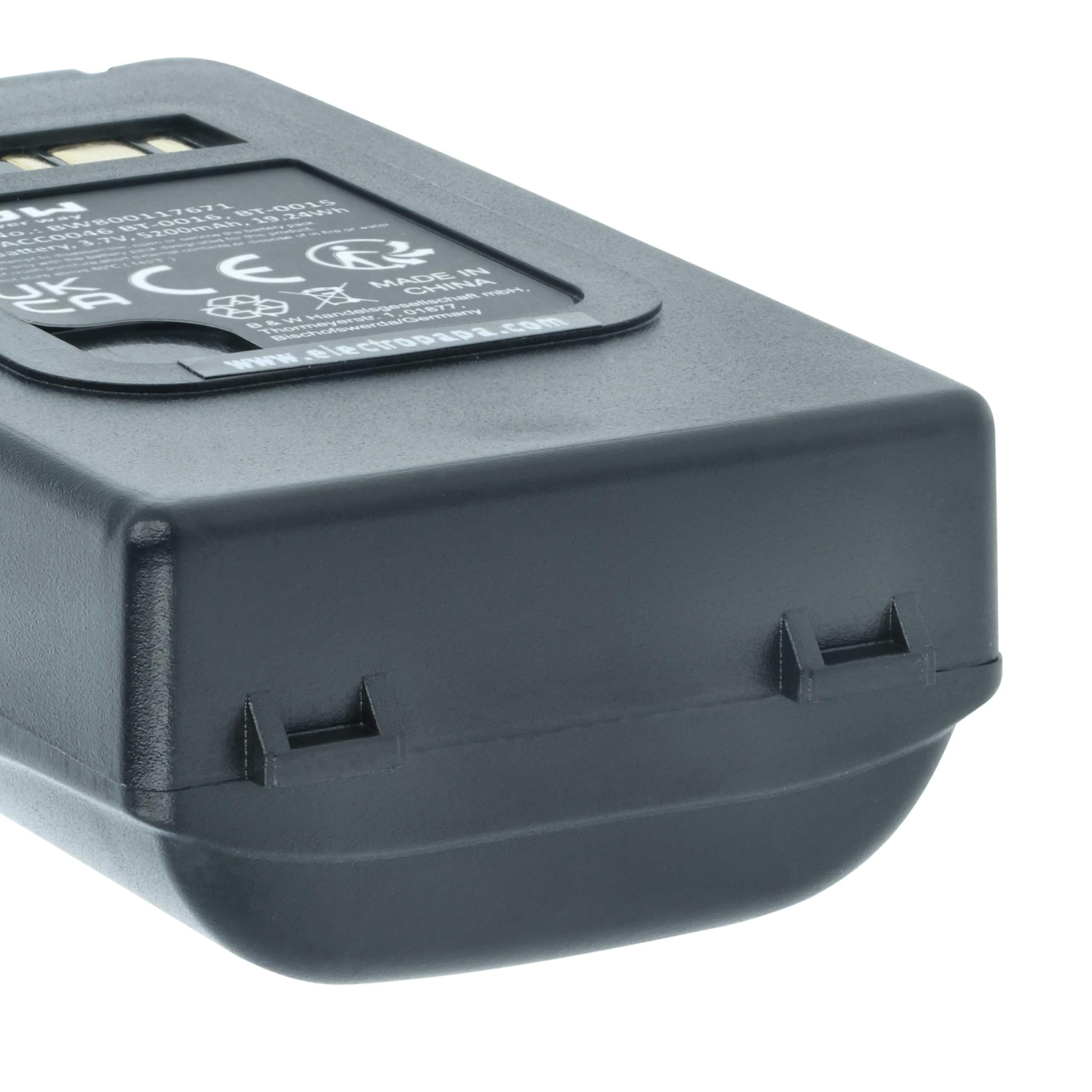 vhbw 5x batteria compatibile con Datalogic Skorpio X4, Skorpio X3 lettore di codici a barre, POS (5200mAh, 3,7V, Li-Ion)