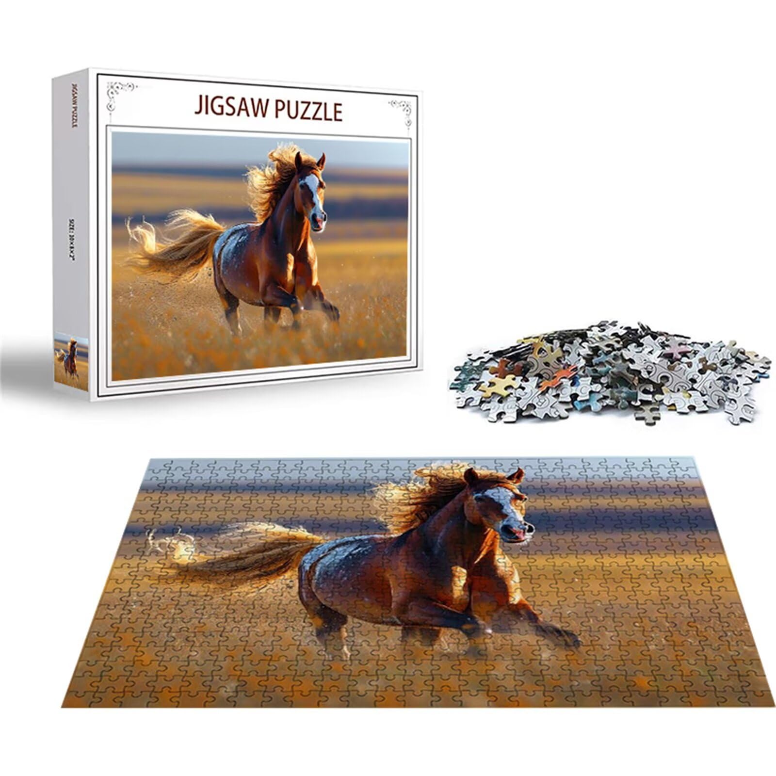 Puzzle 2000 sztuk puzzle dla zwierząt koń drewniane układanki dla dorosłych, klasyczne gry wyzwanie dla dorosłych idealnie pasują między nimi literami z tyłu Wysokiej jakości układanki dla dzieci