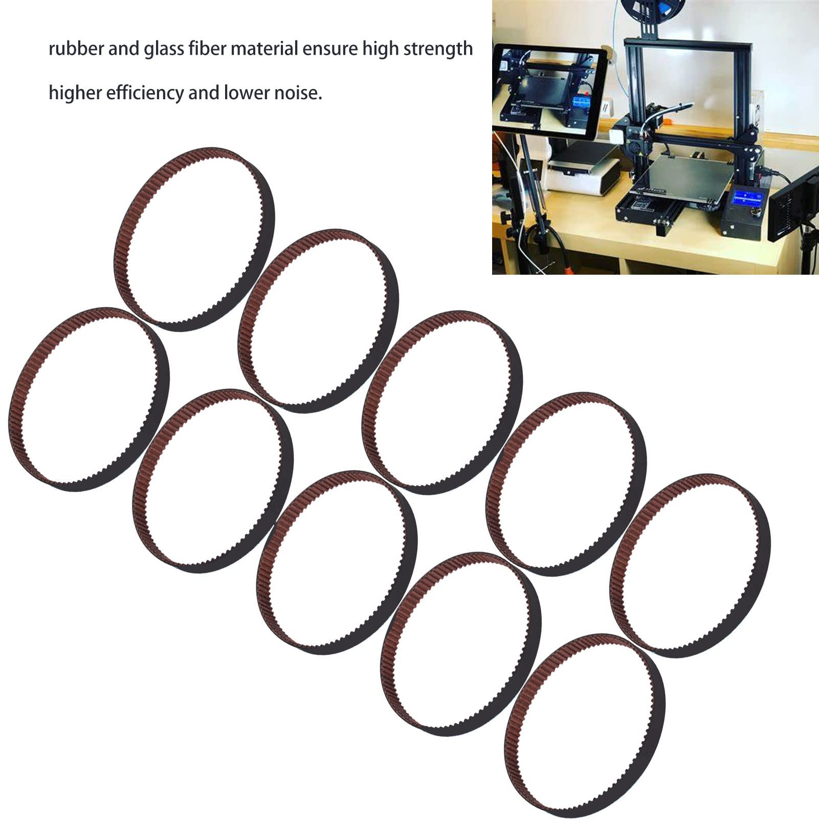 BIGTREETECH Gates GT2-188mm Closed Loop Synchronous Timing Belt 6mm