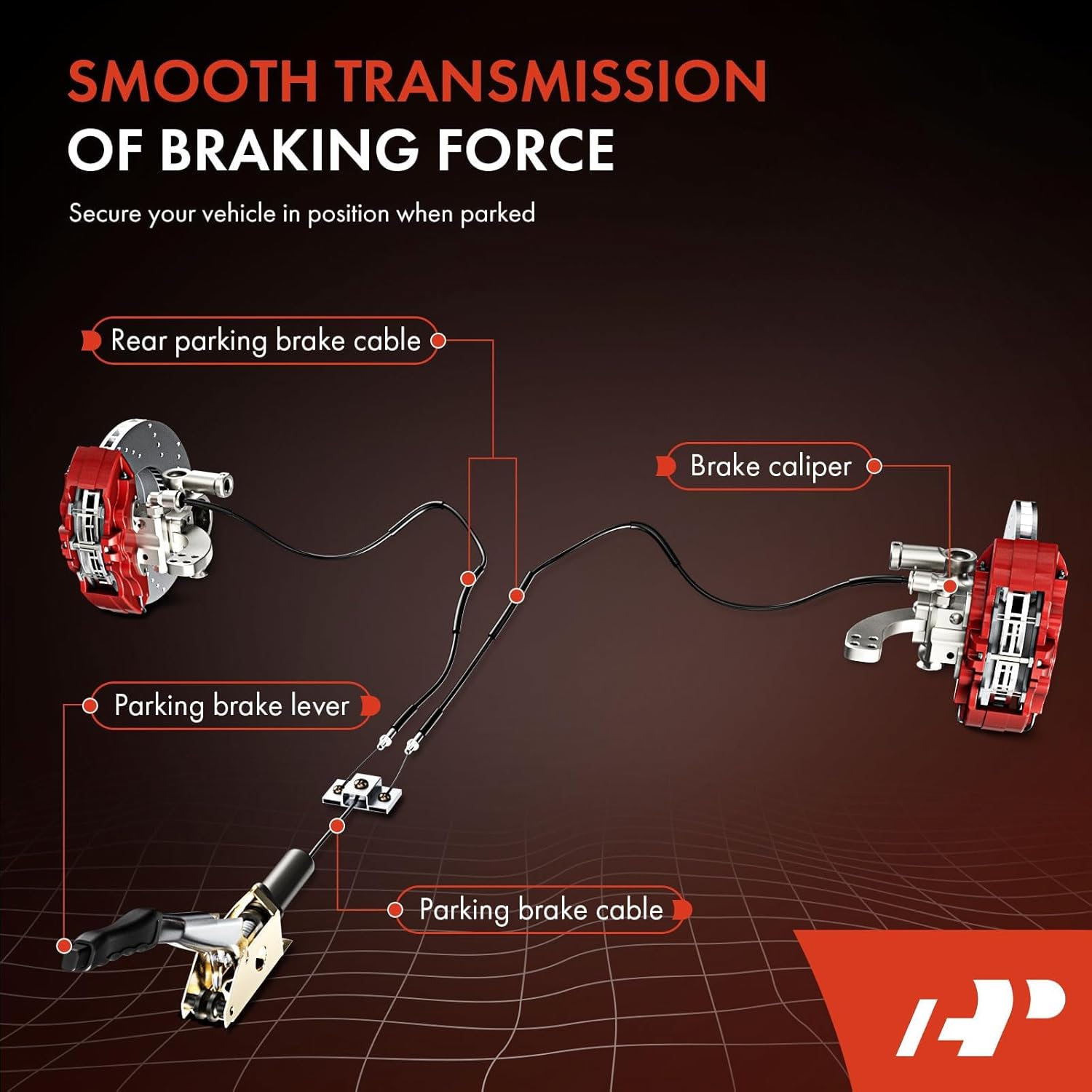 A-Premium Rear Driver and Passenger Side Parking Brake Cable Assembly Compatible with BMW Models: 745i/745Li 2002-2005, 750i/750Li 2006-2007, 760i 2005-2006, 760Li 2005-2007, Alpina B7 2007, 2-PC Set